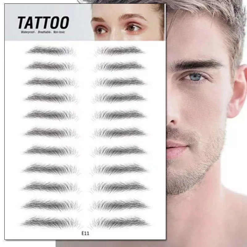 Wholesale fashion women temporary waterproof 6D eyebrow tattoo stickers