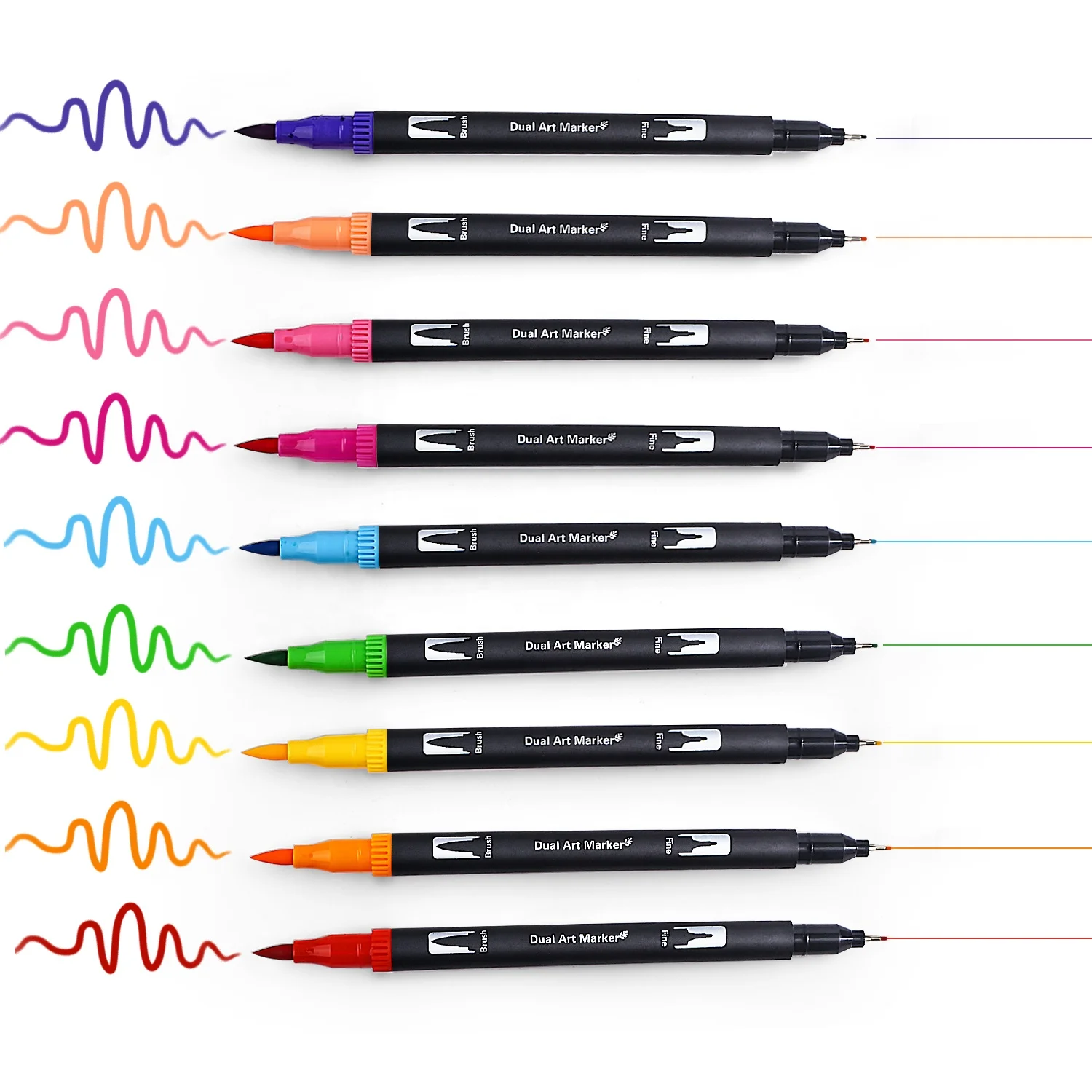 Flexible Brush Tips Art Marker Watercolor Brush Pens Set for Painting Drawing Calligraphy Manga