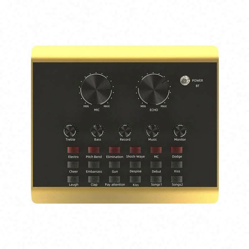 
OEM External Soundcard V8 Professional Studio Recording Live Broadcast Sound card Set For Mobilephone Android Iphone IOS 