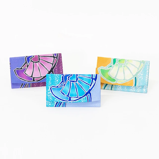 Japanese kimono leather business waterproof memory card case