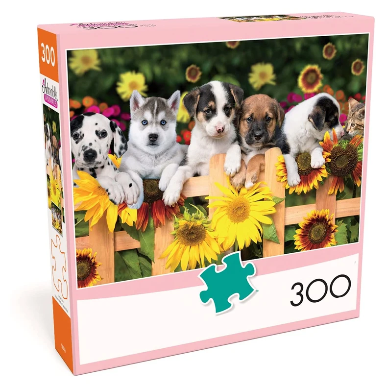 Factory Cutom 300 pieces jigsaw puzzle animal dog jigsaw puzzles for adults 300 pieces sublimation