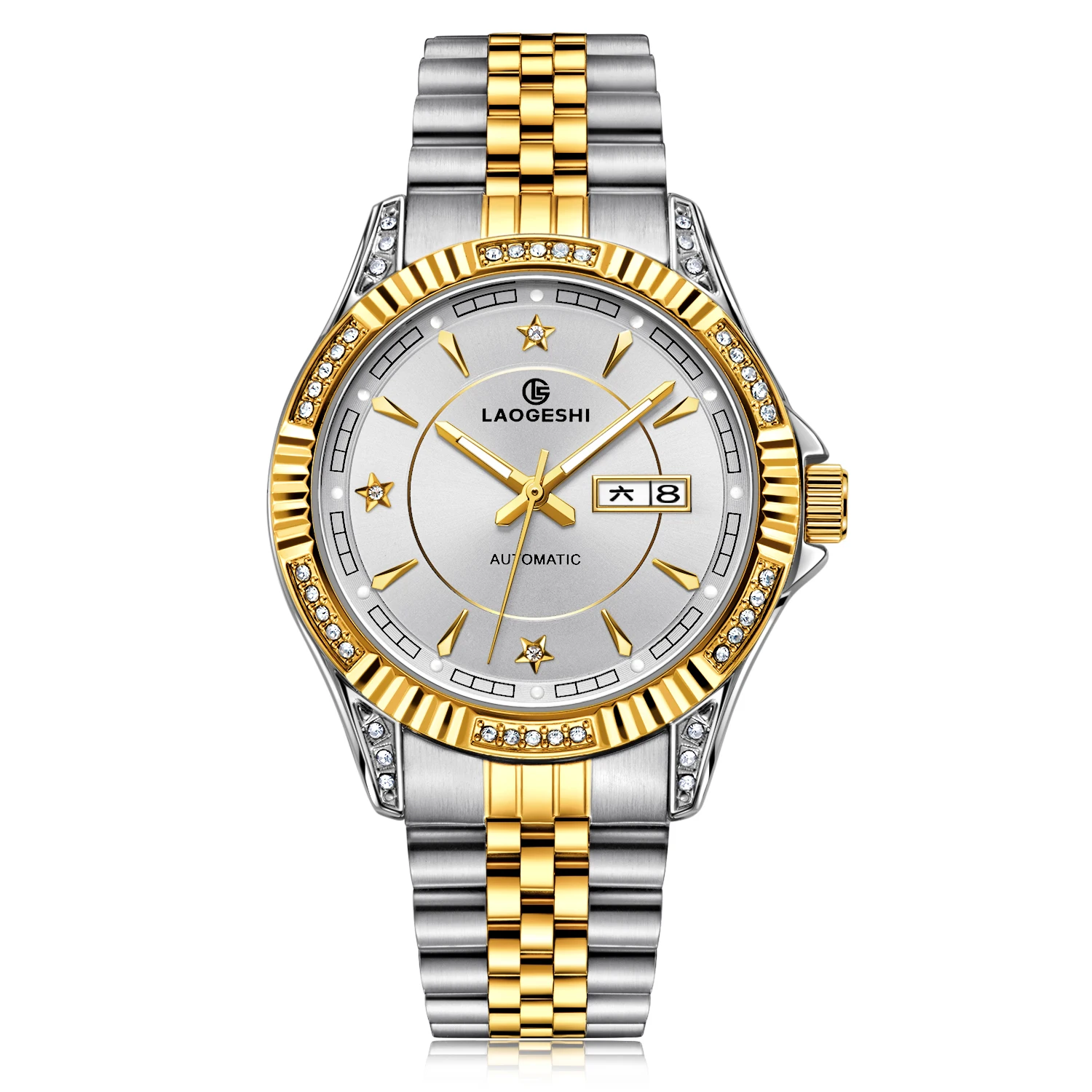 New Stylish Watches For Men Custom Logo Brand Luxury Diamond Mens Watch Orient Automatic Watch Man Waterpoof