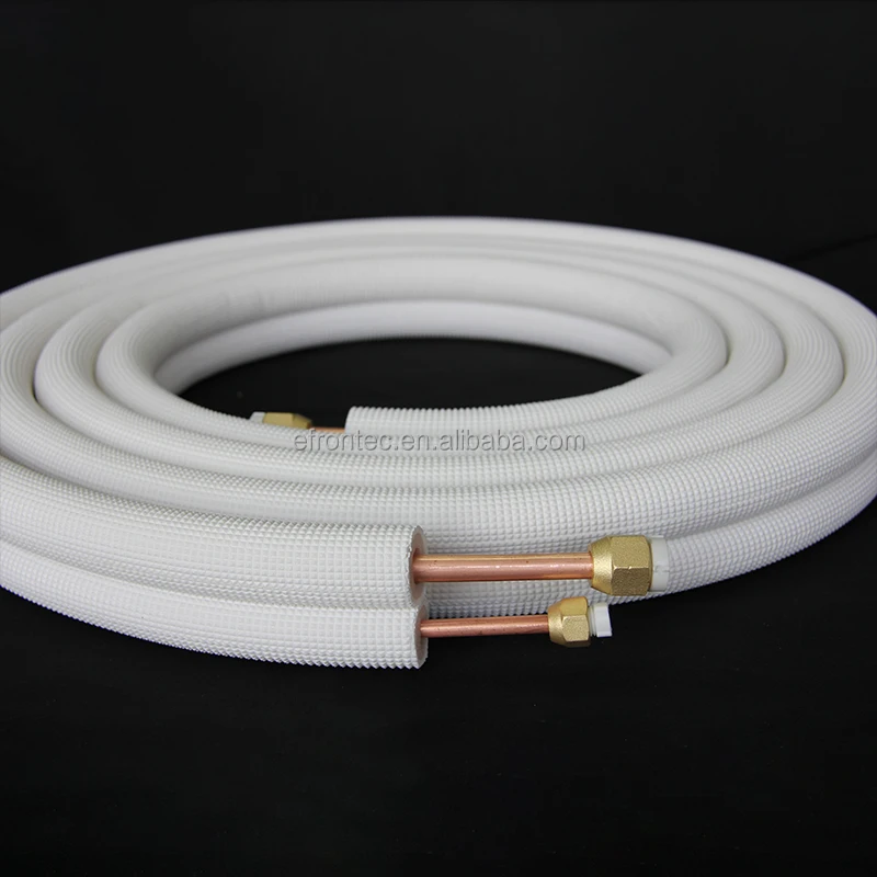 A/C Connecting Pipe 15m Copper Line Set HVAC Copper Pipe Line Coil Tube for Air Conditioner Installation Kit