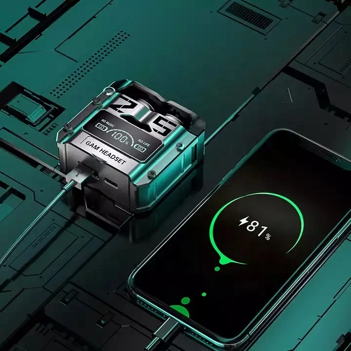 Shenzhen OEM M25 TWS audifonos gamer Wireless Stereo Magnetic charging in ear Gaming stand headphones Headset for mobile Phones