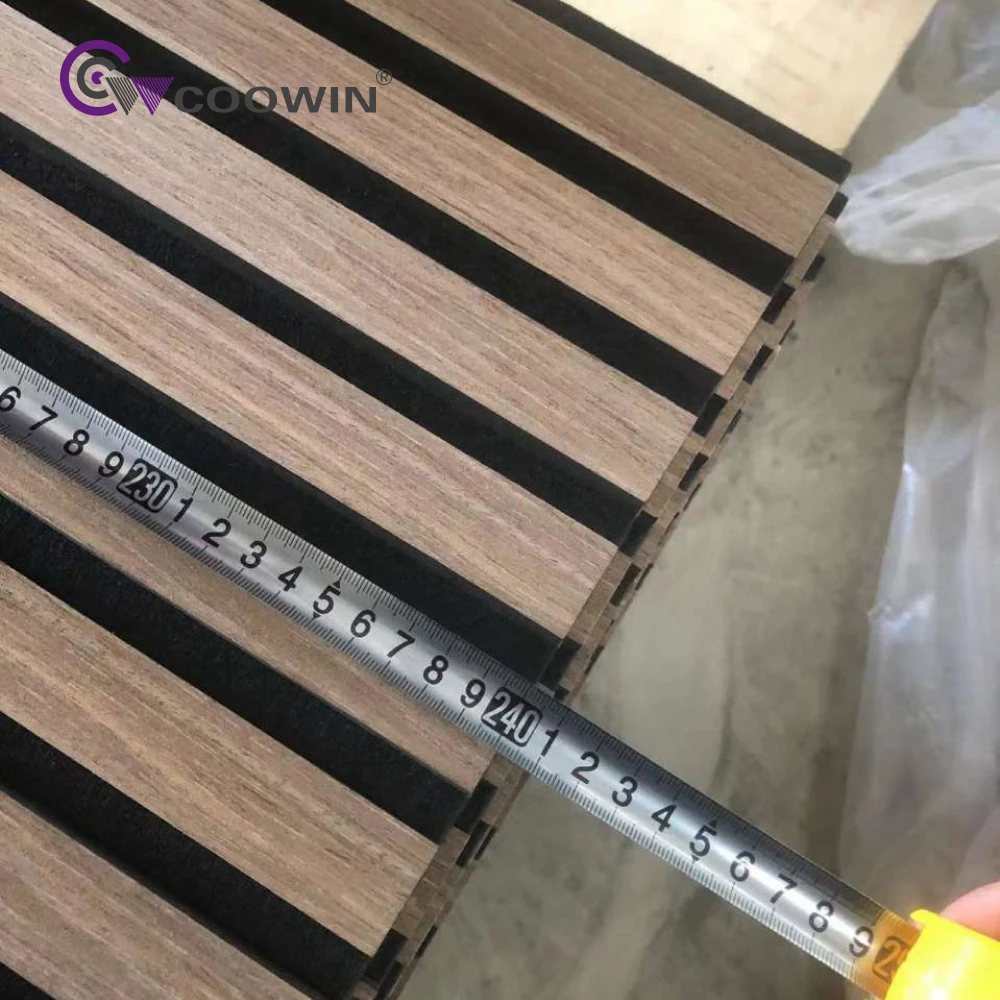 Sound Absorbing Black Oak Wood Slat Wall Panels Acupanel Acoustic Panel Akupanel