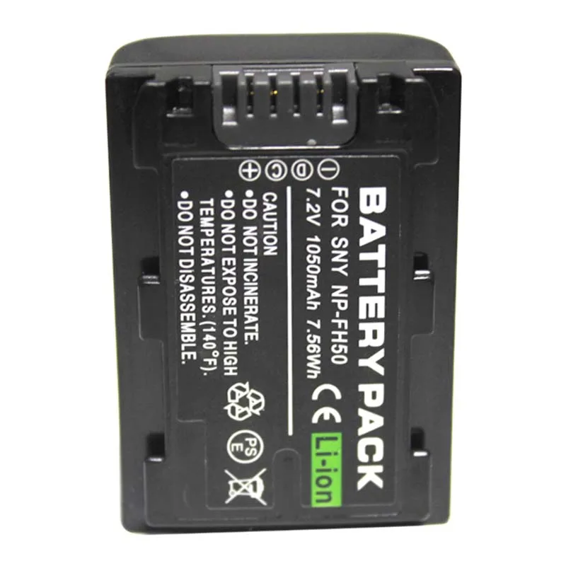 Replacement Battery NP-FH50 for Sony DSLR Camcorder batteries NP-FH70 NP-FH100