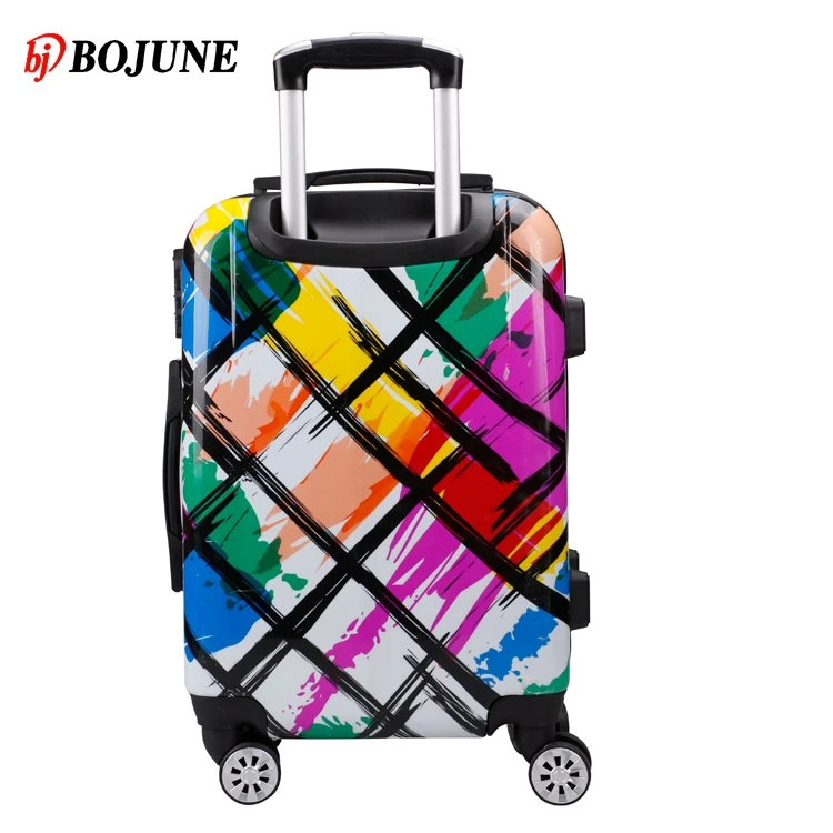 Жесткий чехол для переноски водонепроницаемые сумки на колесиках с печатью под заказ, чемодан на колесиках чемодан наборы багажа