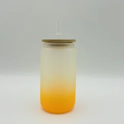 New arrival colorful in sunlight Laser clear rainbow iridescent 12oz 16oz 20oz DIY blank sublimation glass cans