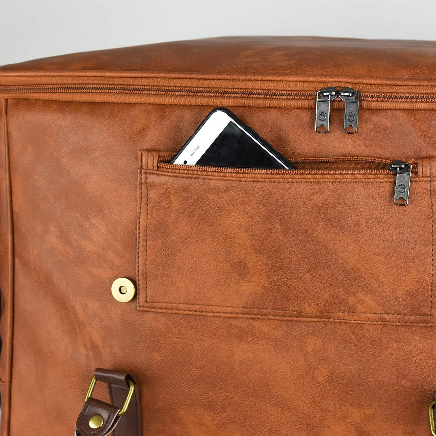 Waterproof OEM Customized Color Origin Type Foldable leather lunch insulate beer carrier fish cooler bag for men