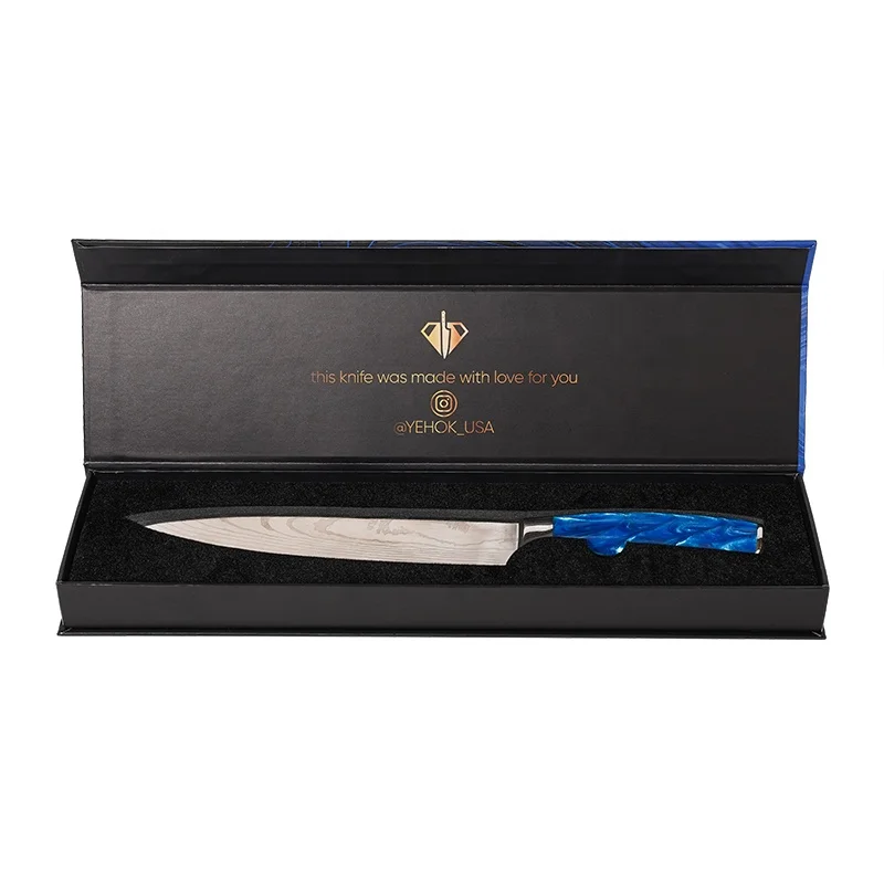Custom Luxurious Designer Cheese knife Set Package Paper Cardboard Gift Box with Eva Foam Insert