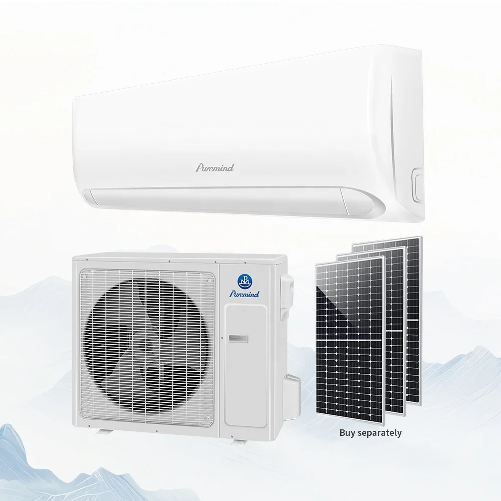 Gree Great Efficiency Mini Split Air Conditioner Solar Inverter System 9000Btu 1hp On Off Grid 30V Battery Powered Hybrid Units