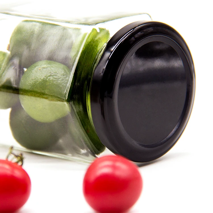 Wholesale 45ML 85ML 100ML Empty Small Hexagon Jam Chili Sauce Pickle Nut Glass Jar With Metal Lid