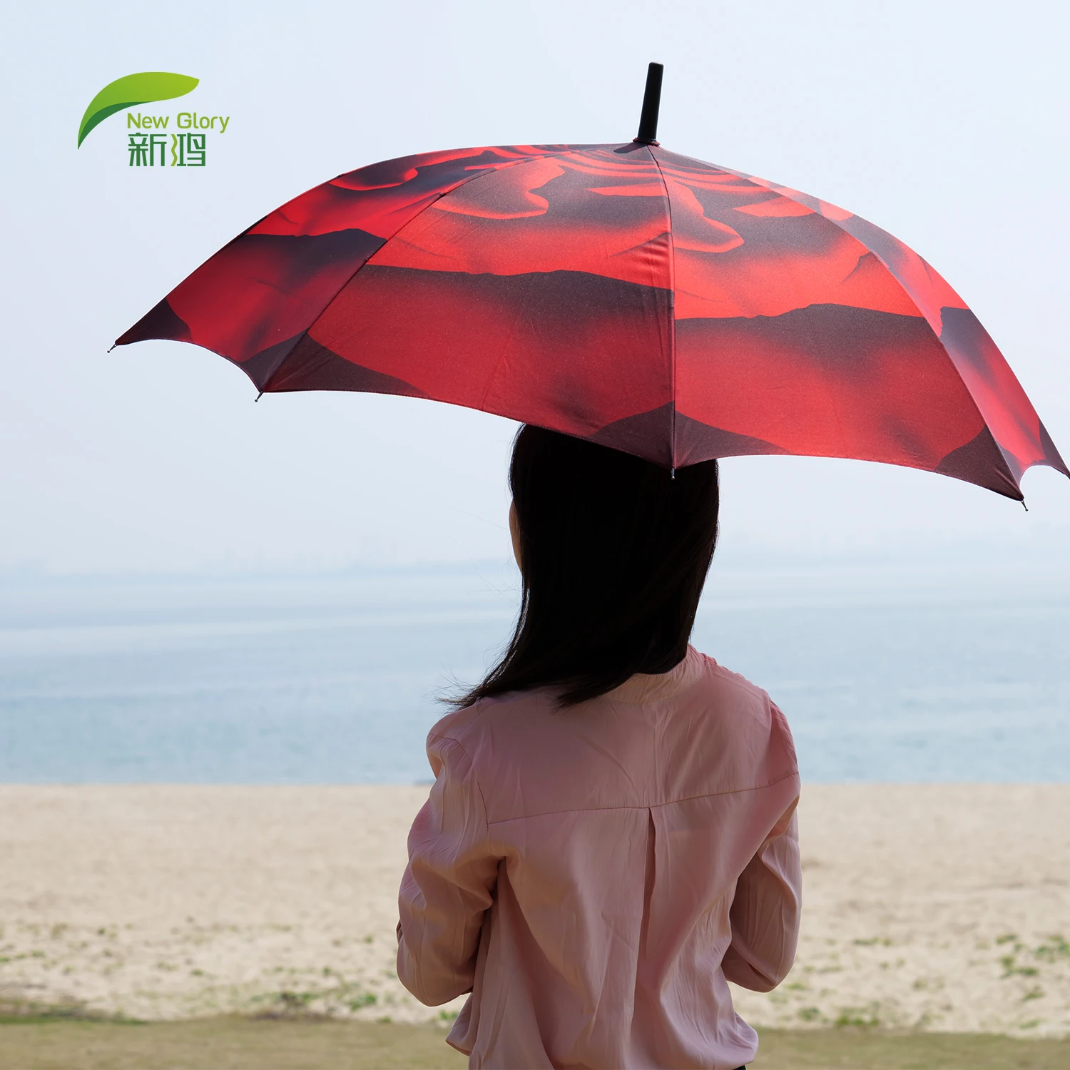 New invention automatic custom printing paraguas uv protection straight umbrella sombrillas flower wedding umbrellas