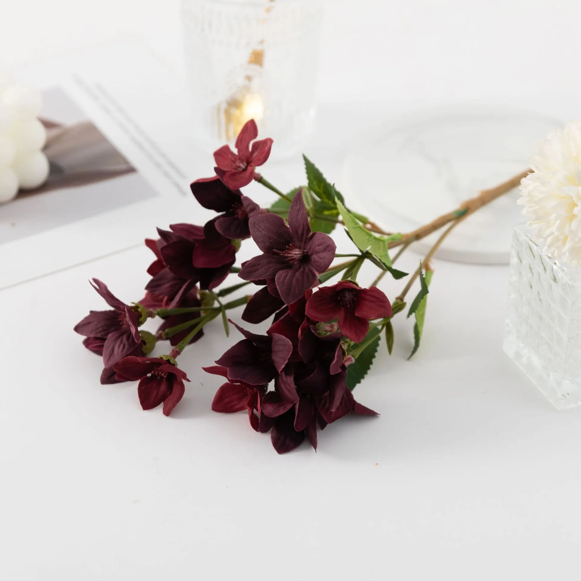 Wholesale artificial rain orchid fresh light luxury Freesia home wedding photography props decoration