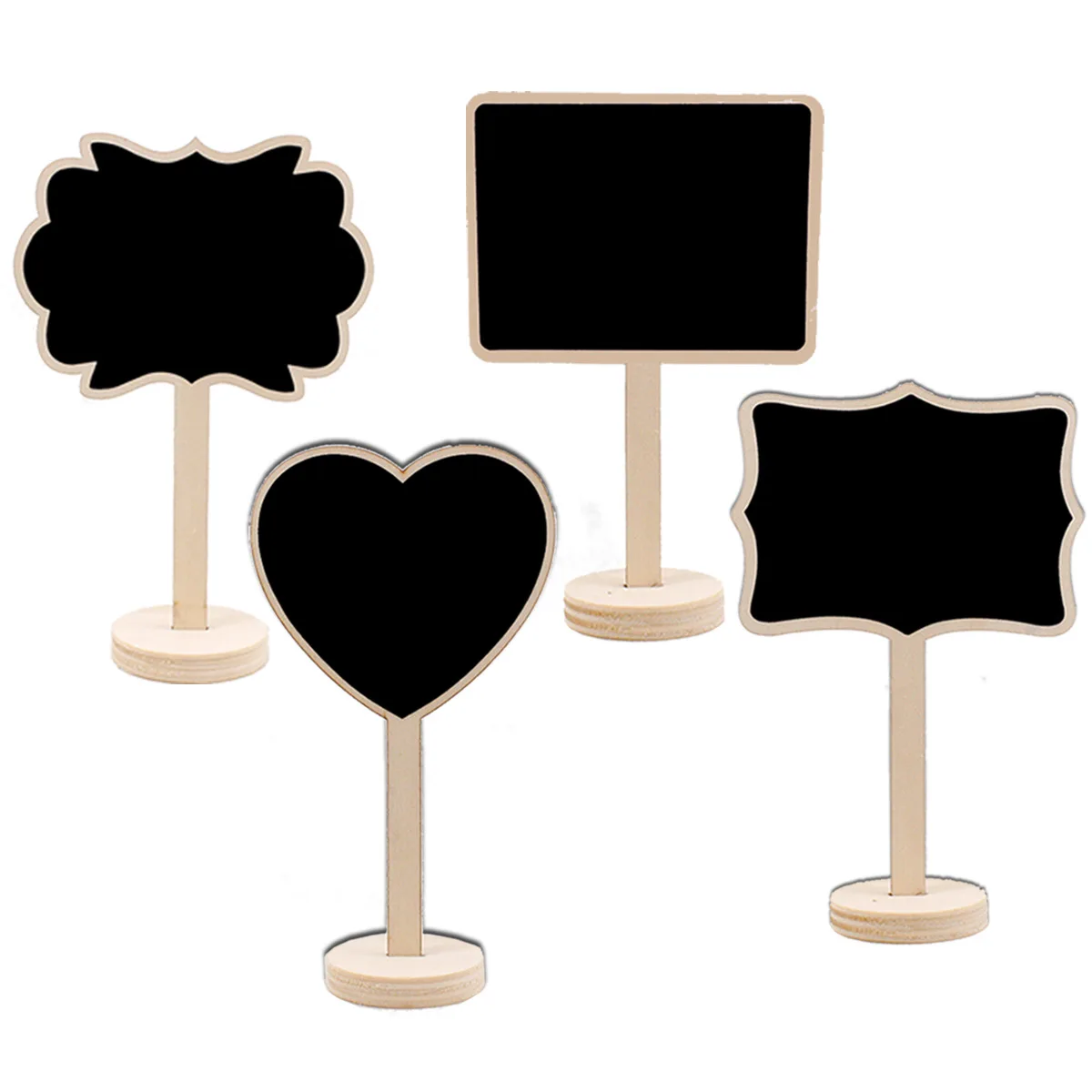 Home Decoration Wooden Wedding Guest Book Wood Tags Message Board Creative Small Blackboard Table Number Ornaments