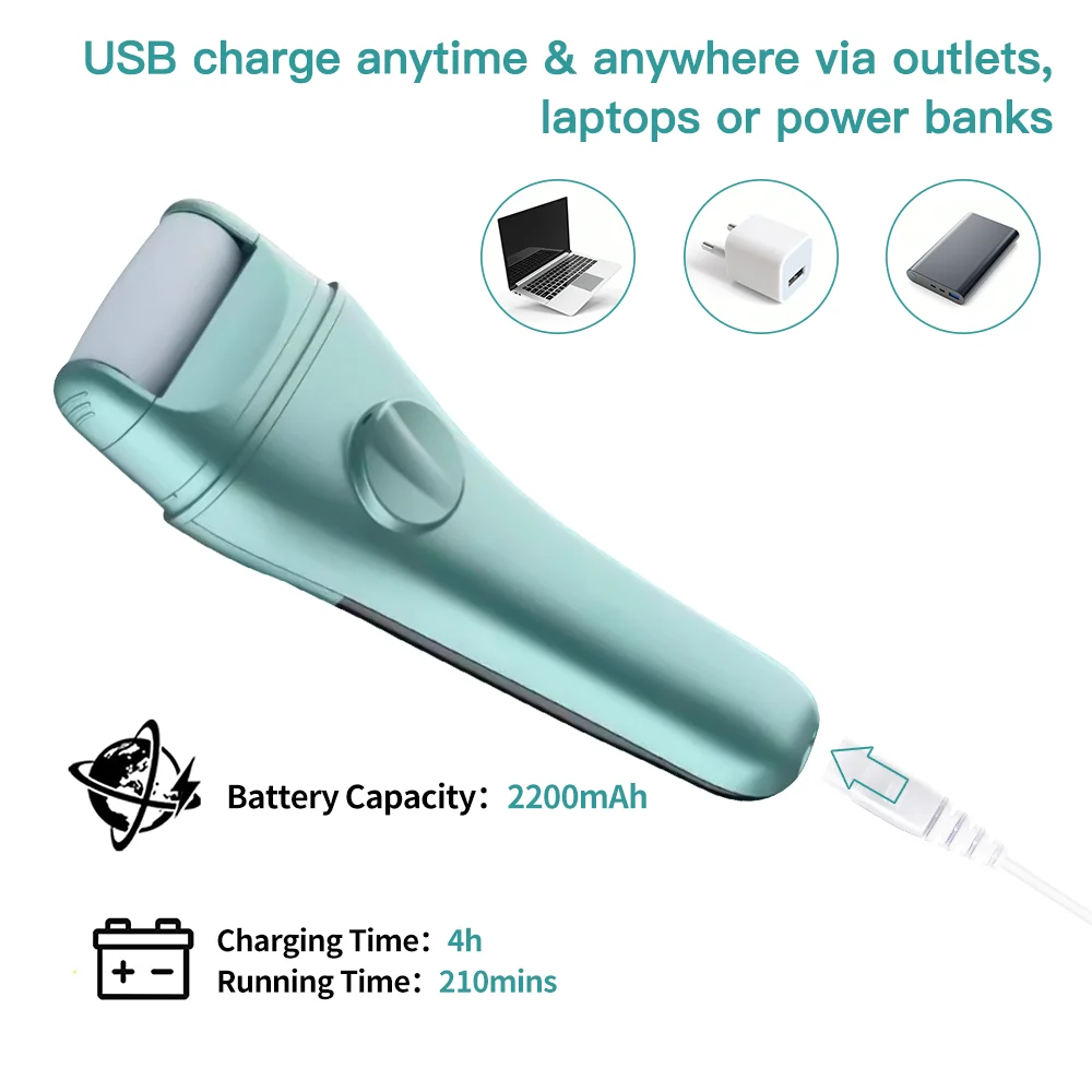 PRITECH Electric Foot Pedicure Dead Skin Rechargeable Foot File Rechargeable Electric Callus Remover