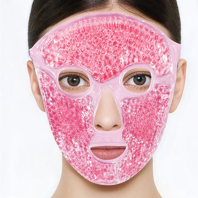 OEM 1PCS Cold Hot Compress Gel Ice Facial Mask with Gel Beads Reduce Eye Puffiness Relief Face Puffiness Sleeping Therapeutic