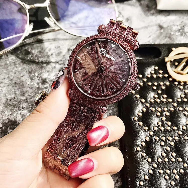 luxury women watch case  crystal luxury full crystal diamond watches