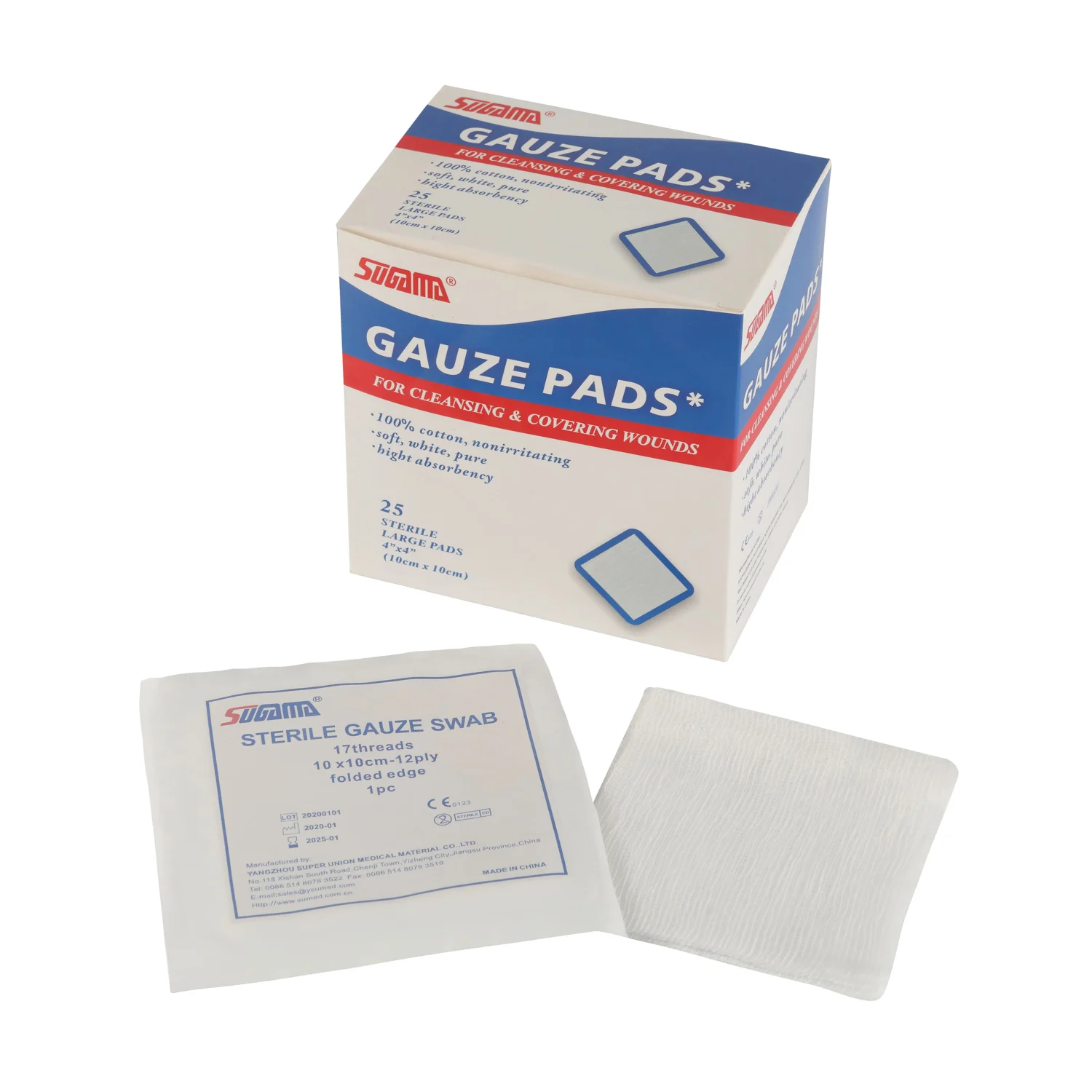 Sterile Gauze Compress Sponge Disposable Medical Surgical Absorbent Gauze Swabs 10*10