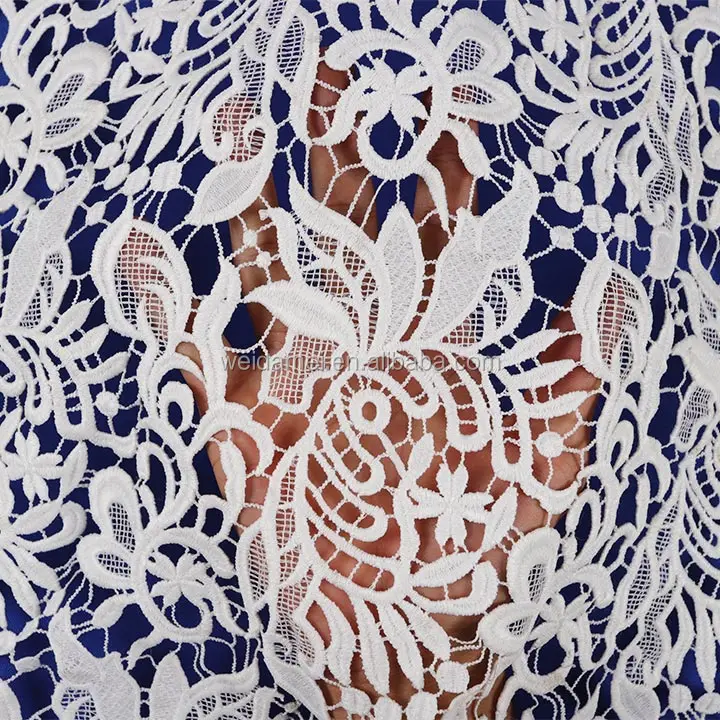 
Cotton Embroidery Lace Milk Yarn Lace Floral Fabric for Dress Luxury Milk Silk Fabric 