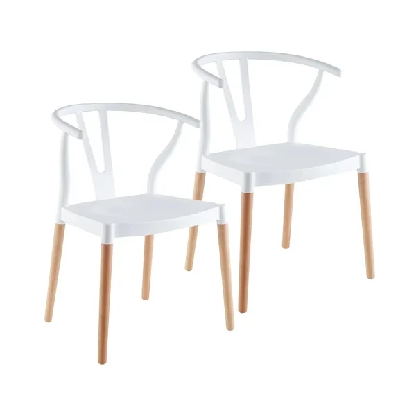 Luxury Designer Armrest Turquoise Plastic Kitchen White Dining Chair Garden Chairs Beech Wood Leg Outdoor Furniture