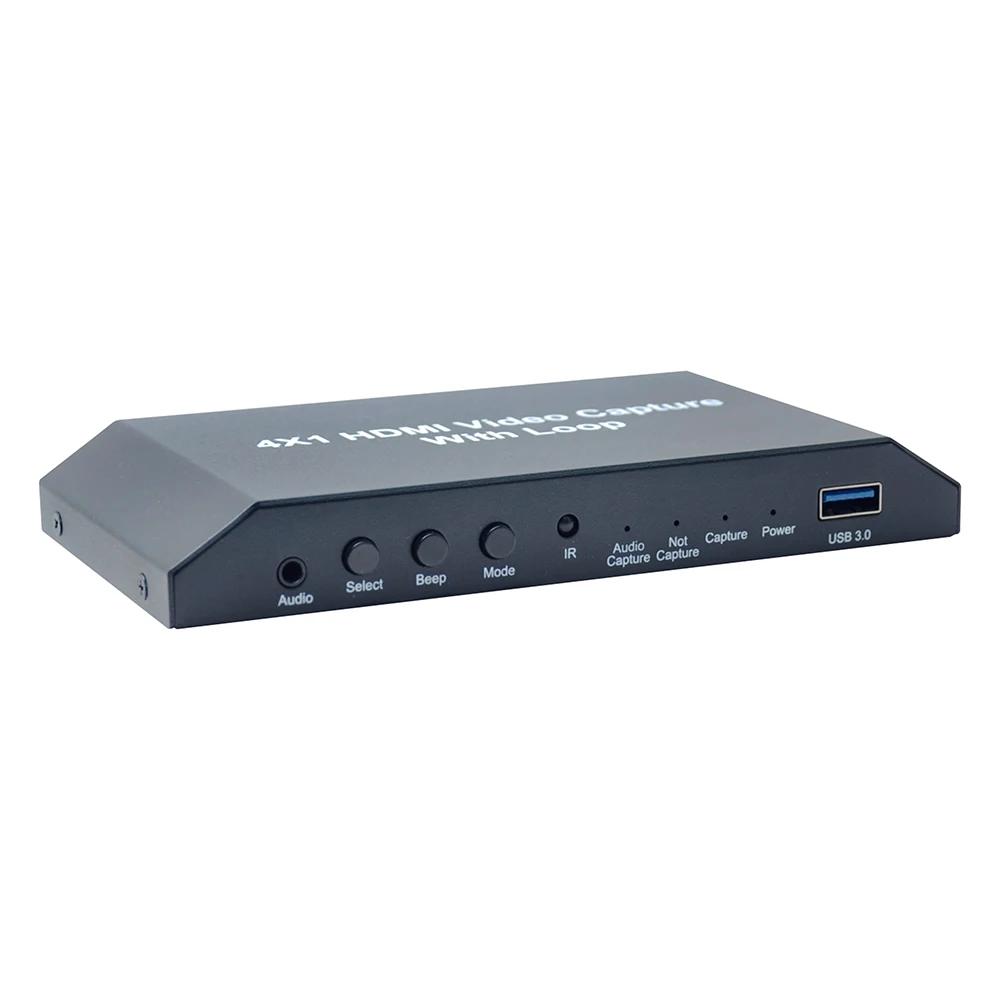 GMAX OEM/ODM Quad Multiviewer HDMI Seamless Switcher 4x1 live broadcast Gaming usb 3.0 video capture card IR Control 4 in 1 out