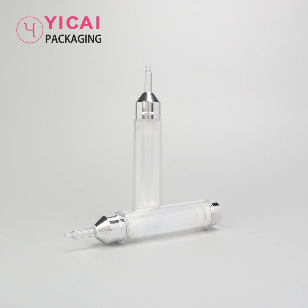 15ml Syringe Skincare Bottled PMMA AS Cosmetic Filling Syringe Shape Packaging 10ml Serum Bottle