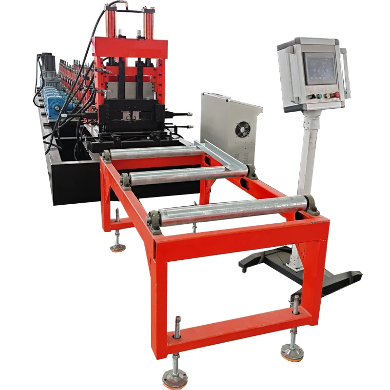 Full Automatic Steel Frame China C Section Cold Roll Form High Speed Purlin Machine with Auto Stacker