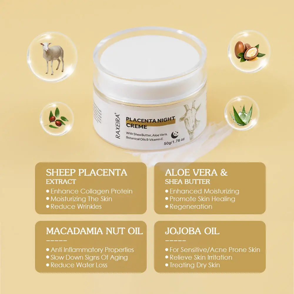 Wholesale Ovine Placenta Face Wrinkle Anti-Aging Remover Cream Best Night Whitening Cream