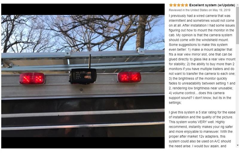 2ch aftermarket Semi Truck Wireless Camera System With DVR and 7inch touch screen monitor for all 53/75 feet 18 wheels trucks