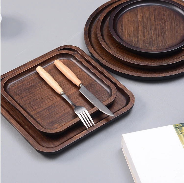 Rectangular walnut bamboo and wood pallets