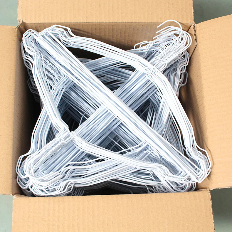 16 inch  Laundry Wire Hangers Disposable White Wire Clothes Hangers