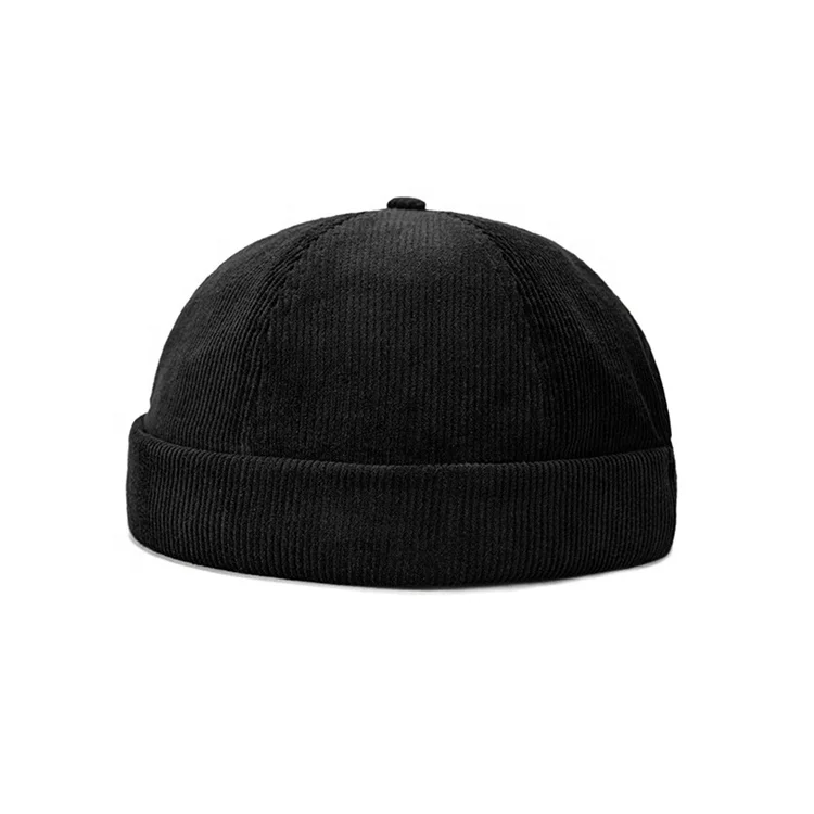 Trendy Landlord Hat Custom Brimless Corduroy Visorless Docker Cap