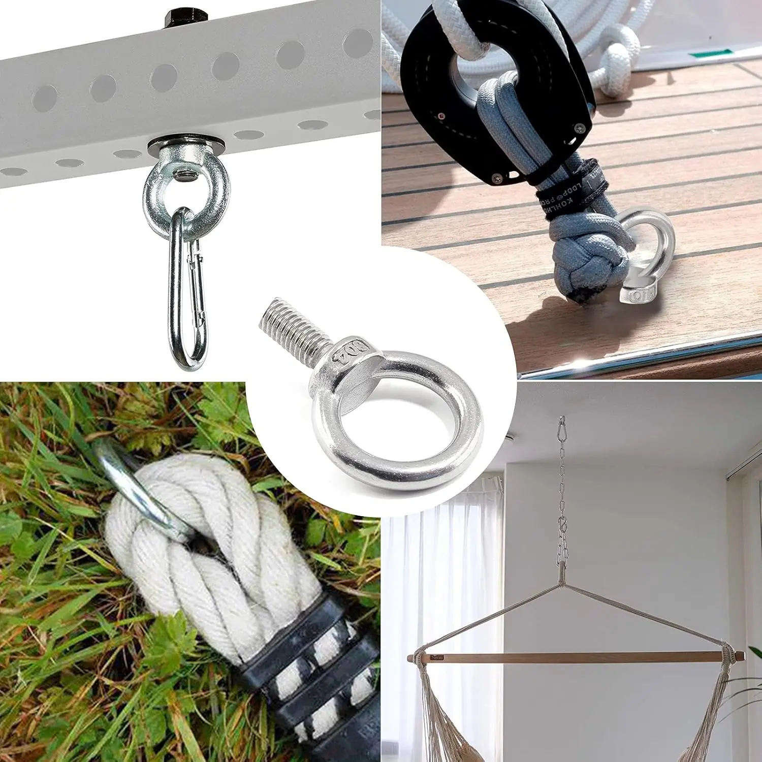 Factory Wholesale Carbon Steel Stainless Steel Lifting Screw Black Eye Bolt Swing Eye Bolt M6 M8 M10 M12