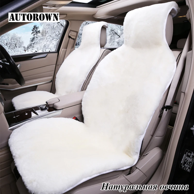 Universal  3D cushions car interior whole skin sheepskin pure wool short  hair car seat cushions cover