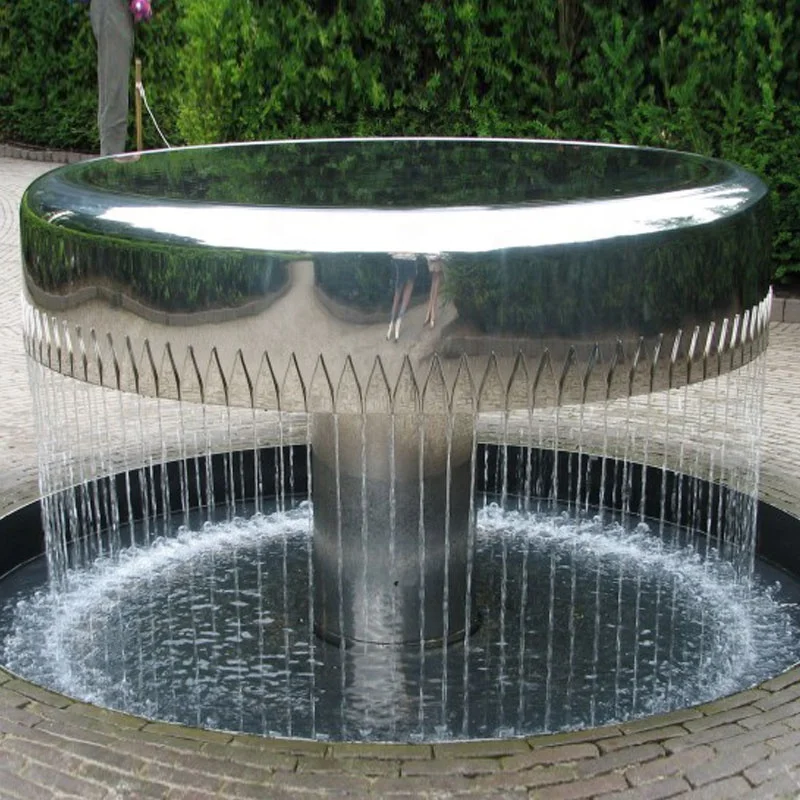 Outdoor Garden Metal Steel Water Fountains Stainless Steel Water Feature Ball Sculpture Fountains