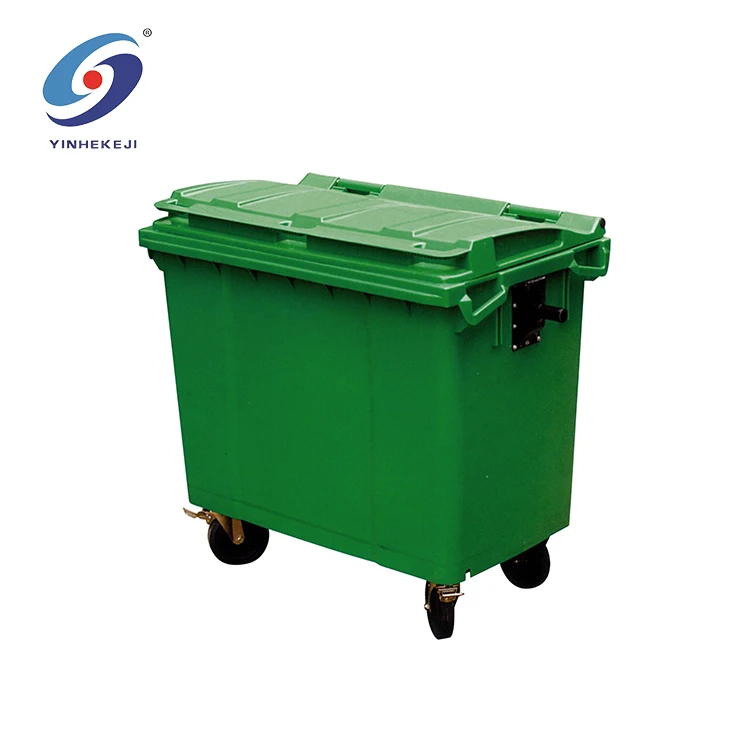 Customization Logo Trash Can Outdoor Plastic 660 Liter Garbage Bin