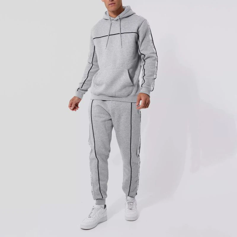 New Premium Quality Polyester Unisex Track Sweat Suit 2 Piece Hoodie Jogger Set Custom Winter Plain Men Tech Fleece Tracksuit