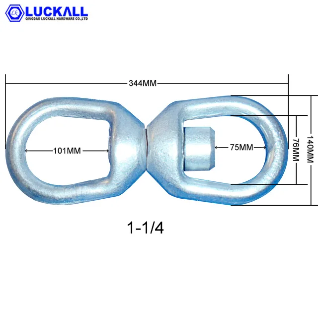 Galvanized Forged Regular Swivel G402 Forged Swivels Eye &Eye Rigging