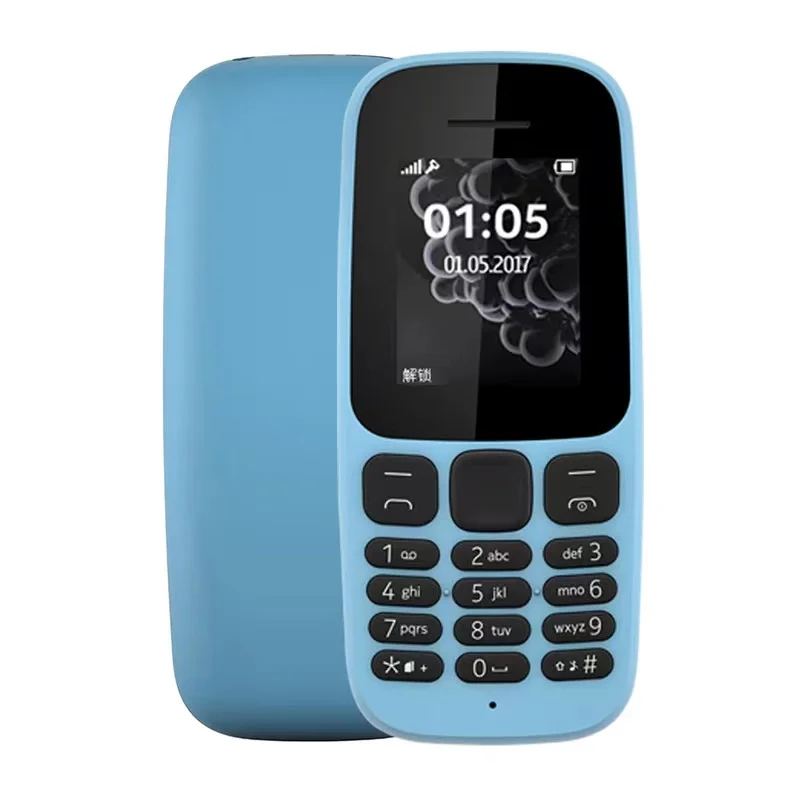 Оптовая продажа оригинальный мобильный смартфон nokia 105 1 77 дюйма простая панель мобильные телефоны с поддержкой MP3/MP4