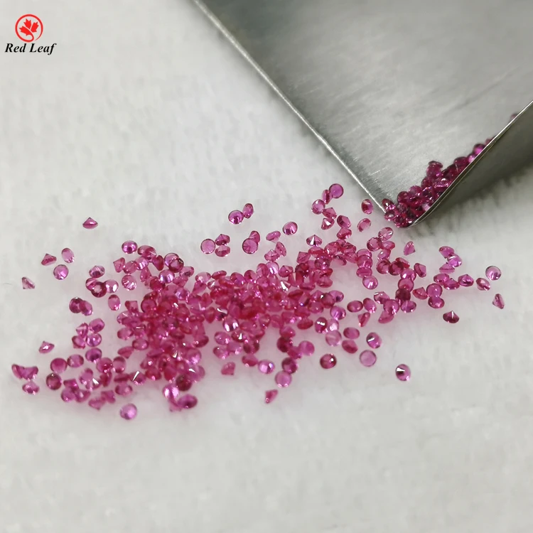 
Redleaf Jewelry Small Size ruby Gems 5A quanlity Round brilliant cut Loose gemstone 5# Corundum Ruby stone price 
