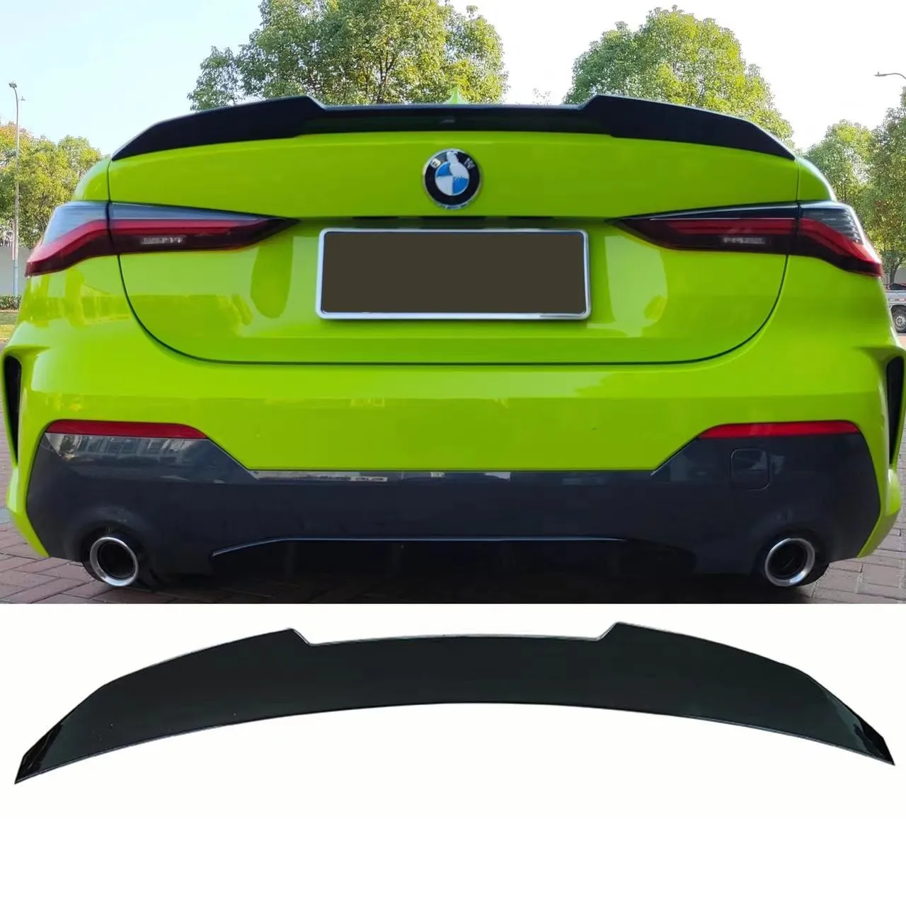 G22 Rear PSM Style  Spoiler  Wing Glossy Black For BMW 4 Series 2-Door G22 Sedan M4 Style Car Trunk Spoiler 2021UP