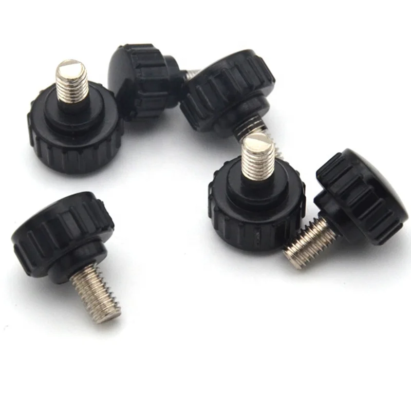 Stainless 304 Straight Grain Handle Screw Bakelite M4*12 Plastic Thumb Screw