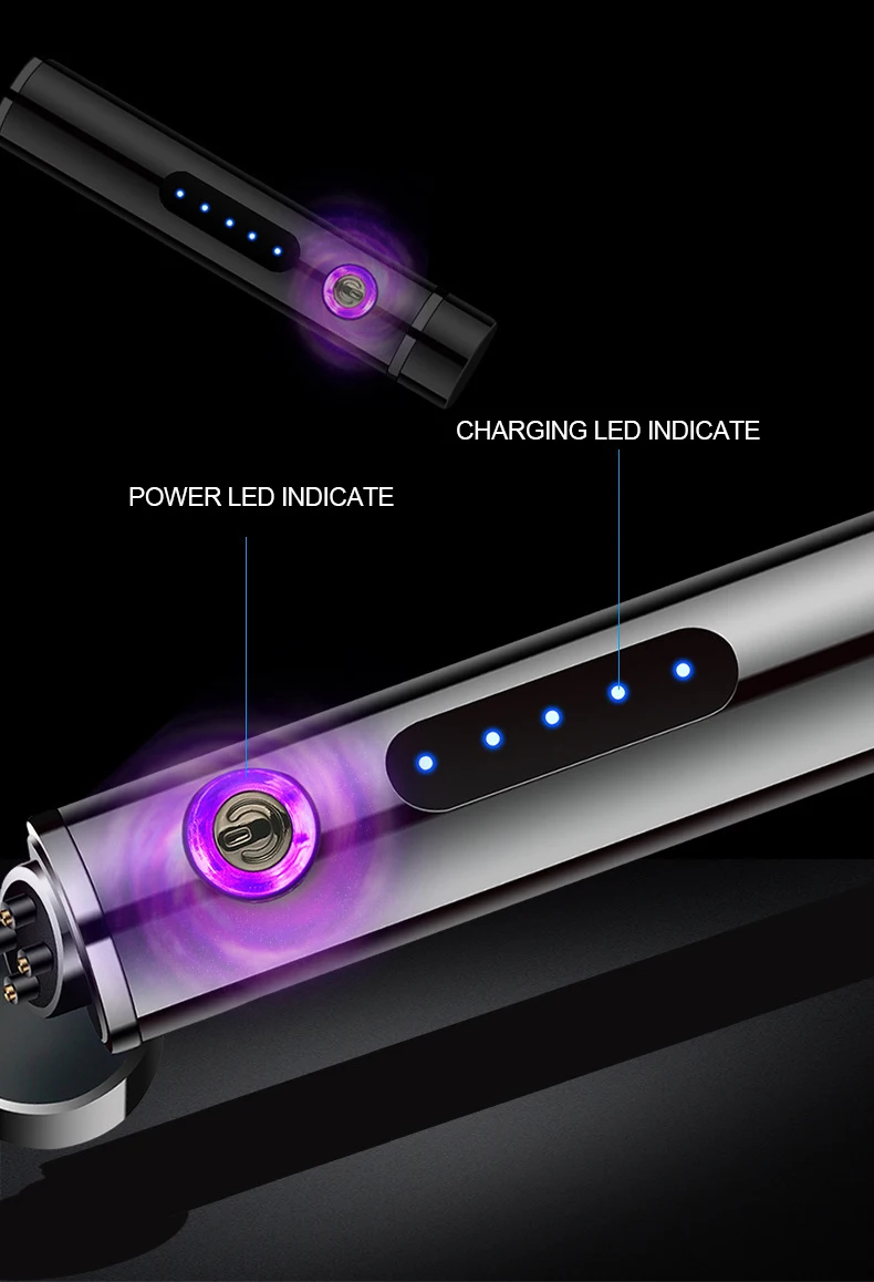 Ocitytimes electronic lighter usb recharge keychain usb lighter