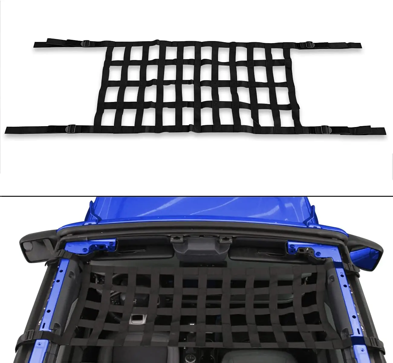 customized heavy duty cheap price polyester black trailer cargo net for wholesale