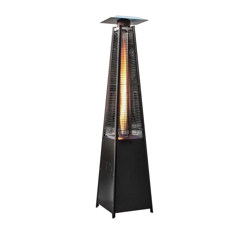 
Standing gas patio heater in brown hammered 