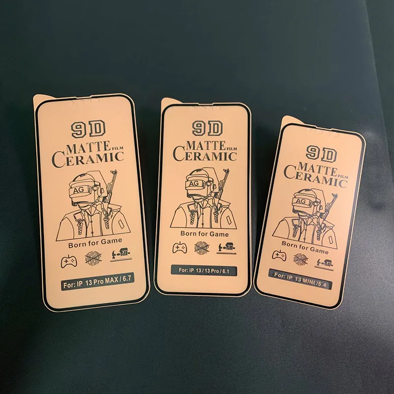 Phone Screen Protector Glass Matte Ceramic Film Full Coverage 9D Anti-Shock Fingerprint Unlock Compatible For Samsung All Models