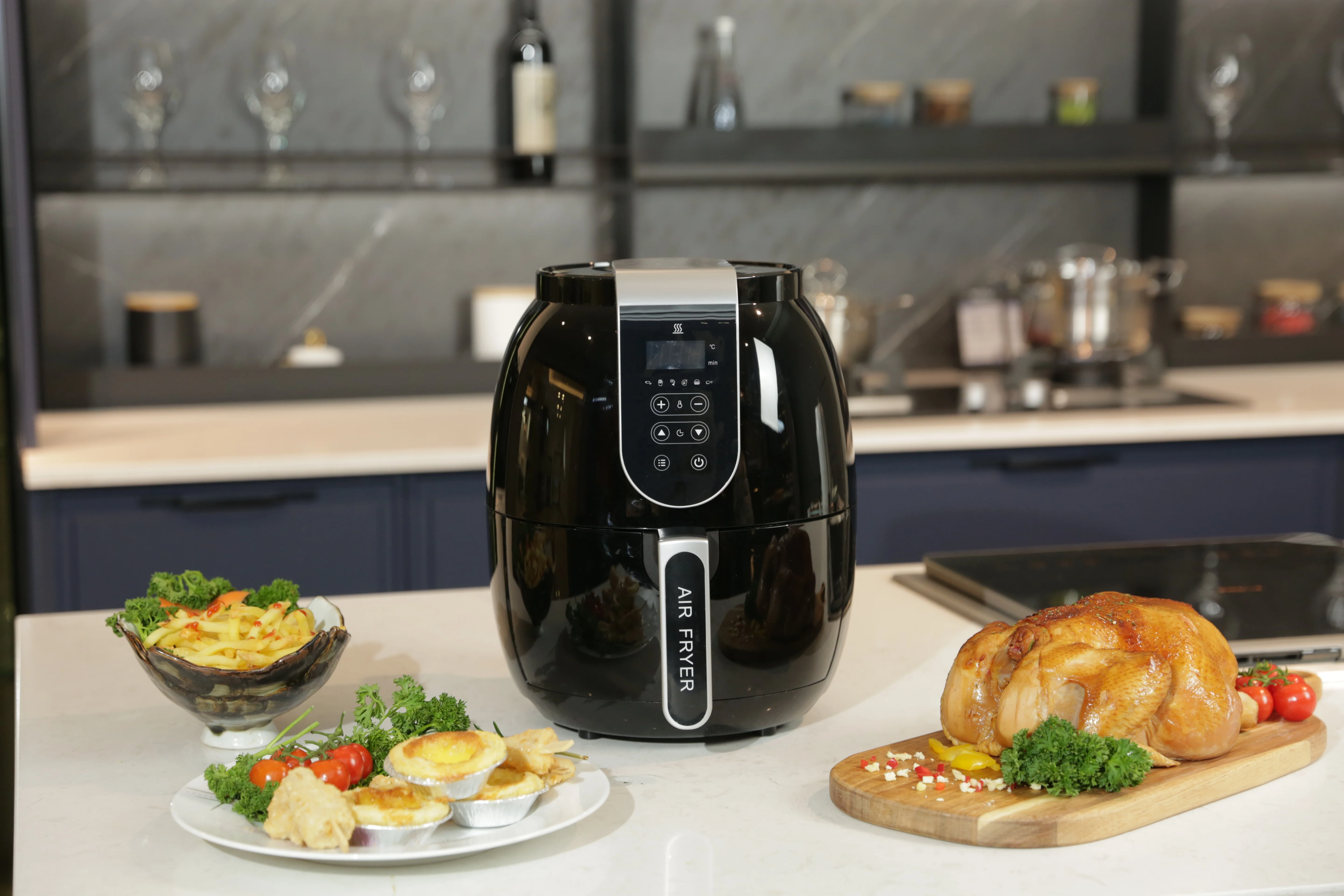 2022 China Manufacturer Digital Touch Screen Oil Free Pressure Cooker Olla Freidora Digital Air Fryer