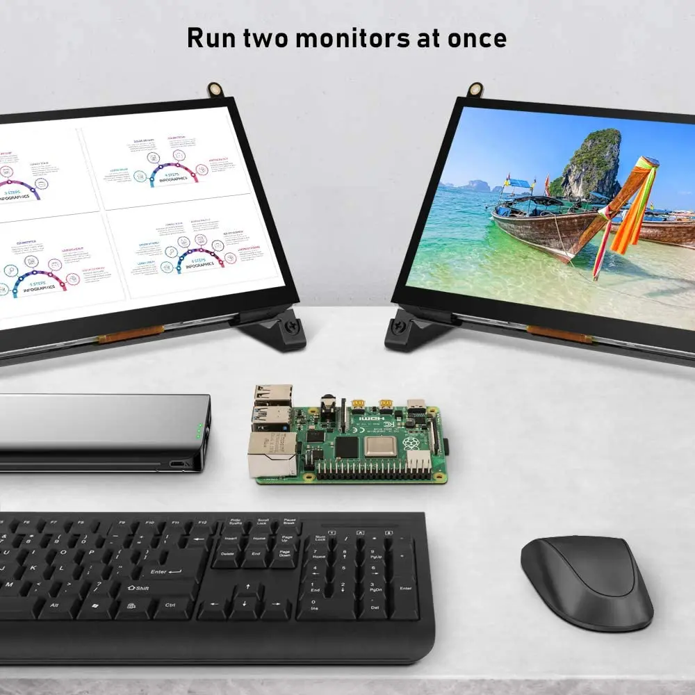 7 Inch Touch Screen LCD Portable Monitor For Raspberry Pi 4/3 /2/0/Xbox/PS4/Windows 7/8/10/Mac