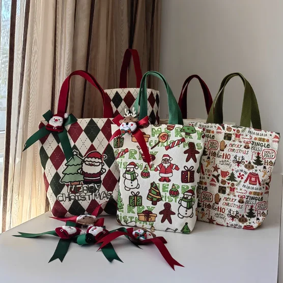 Spring Festival Year of the Dragon canvas bag customized companion gift bags annual meeting festive handbags environmental bags